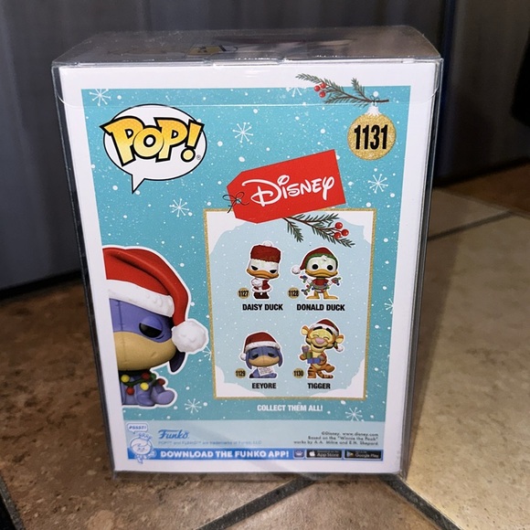 Christmas Eeyore Funko Pop with protective cover. - Picture 2 of 3